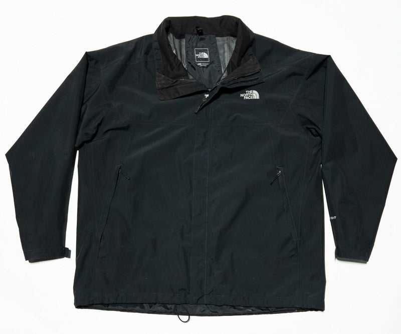 The North Face HyVent Shell Jacket Solid Black Full Zip Ski Outdoor Men's 2XL