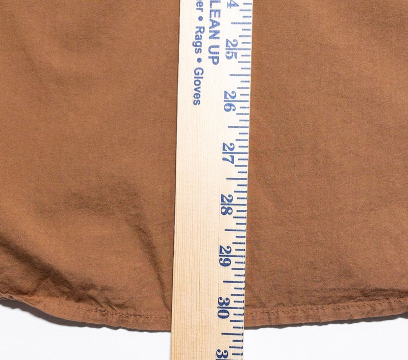Filson Shirt Men's Large Button-Up Short Sleeve Orange/Brown Casual Pockets