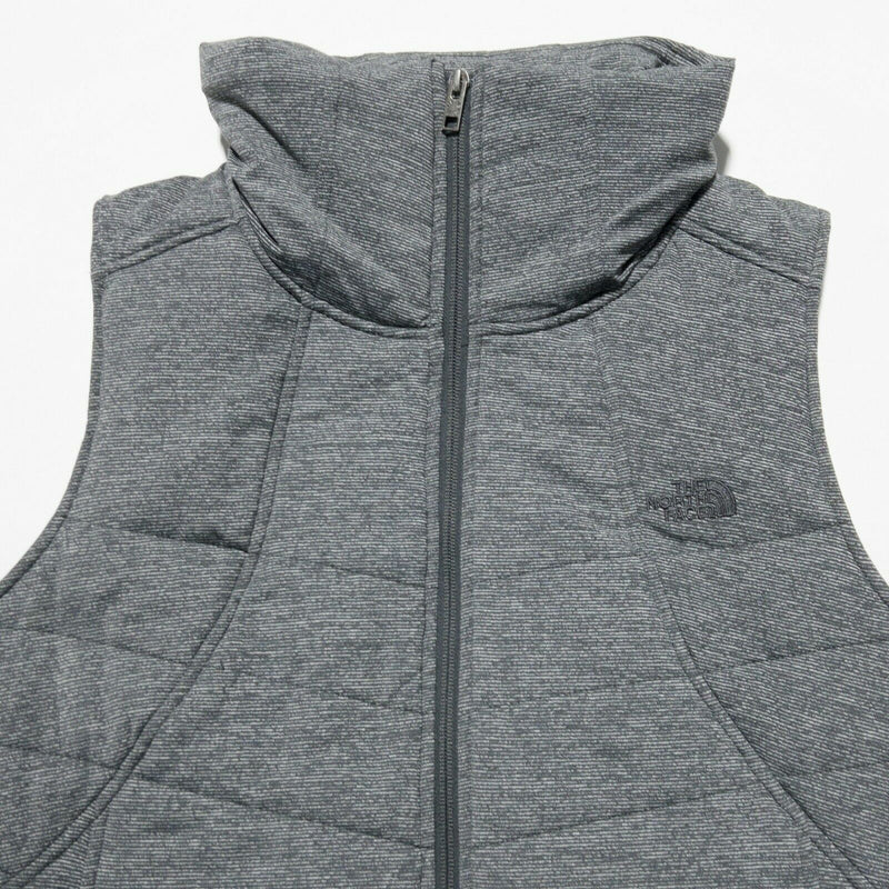 The North Face Women's XL Gray Quilted Puffer Full Zip Pseudio Vest