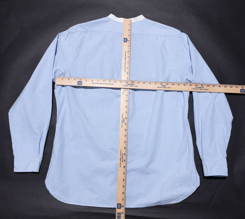 Polo Ralph Lauren Band Collar Shirt Men's XL XIV 1948 Games Button-Up Blue