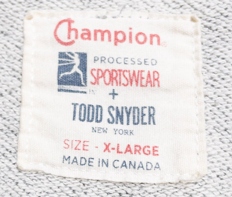 Champion Todd Snyder Sweatshirt Men's XL Pullover Crewneck Heather Gray Canada