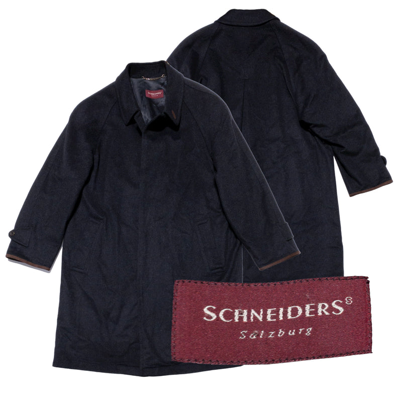 Schneiders Salzburg Overcoat Men's 42 Wool Alpaca Blend Austrian Black Button