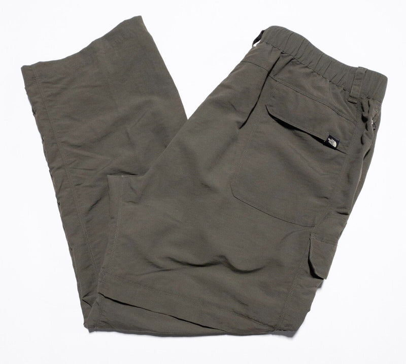 The North Face Cargo Pants Mens XL Convertible Belted Outdoor Hiking Olive Green