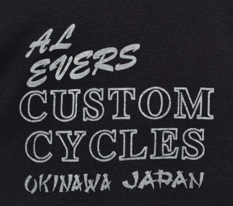 Vintage 80s Harley-Davidson Men's XL Okinawa Japan Double-Sided Paper Thin Shirt