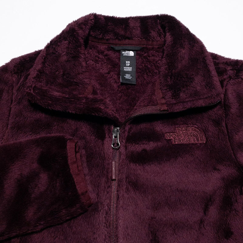 The North Face Osito Fleece Jacket Women's XS Deep Garnet Red/Purple Fuzzy Zip