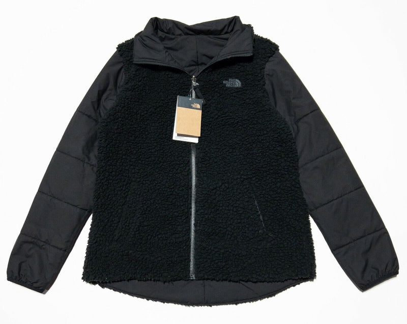 The North Face Women's Merriewood Reversible Jacket Small Black Sherpa TNF Small