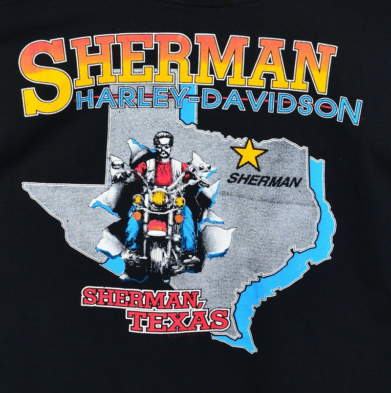 Vintage 1992 Harley-Davidson Men's Large Primal Force Volcano Texas T-Shirt