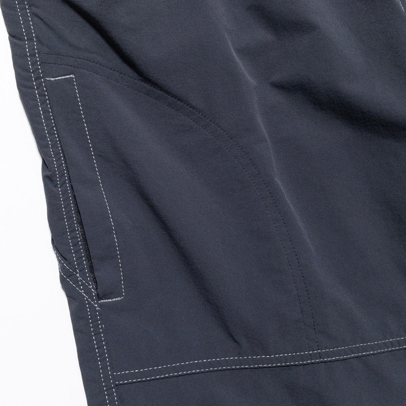 Kuhl Cargo Shorts Men's 36 Gray Pockets Nylon Wicking 12" Inseam Hiking Outdoor
