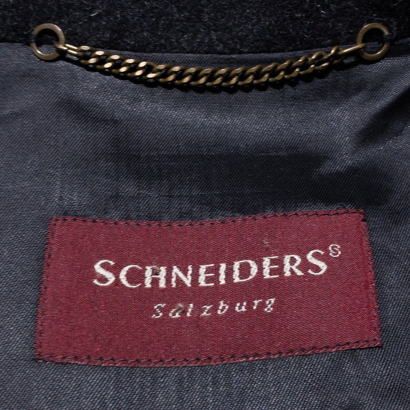 Schneiders Salzburg Overcoat Men's 42 Wool Alpaca Blend Austrian Black Button
