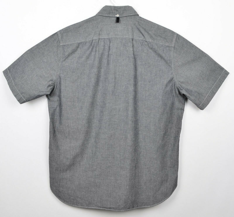 Rag & Bone Men's Sz Large Standard Issue Gray Chambray Button-Down Shirt