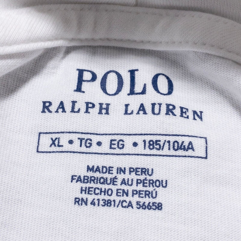 Polo Ralph Lauren Hoodie Men's XL Big Pony Lightweight T-Shirt Hoodie White