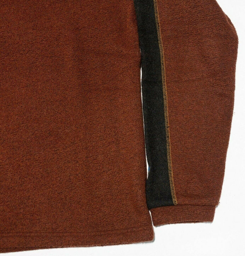 Kuhl Alfpaca Fleece Sweater Men's Large Jacket Pullover Turtleneck Brown/Red