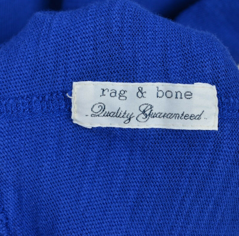 Rag & Bone Men's XL Standard Issue Solid Blue Long Sleeve Henley Shirt