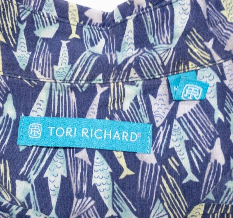 Tori Richard 3XL Hawaiian Shirt Men's Fish Print Aloha Camp Cotton Lawn USA