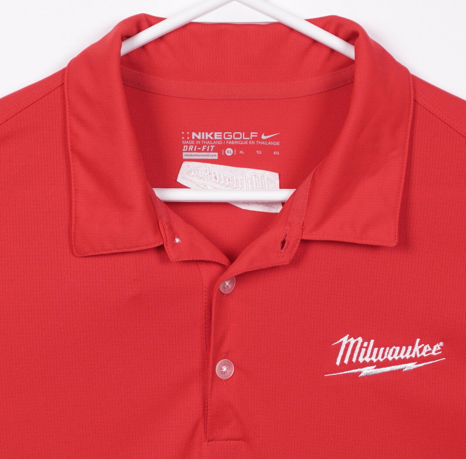 Milwaukee Tools Men's XL Nike Golf Red Logo Wicking Dri-Fit Golf Polo