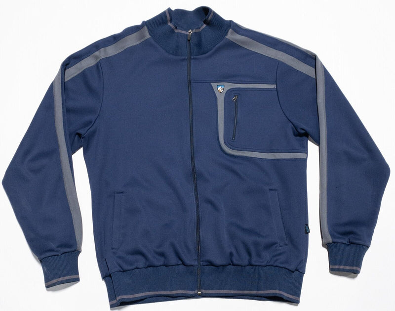 Kuhl Track Jacket Men's Large Full Zip Blue Outdoor Hiking Casual Trak Jacket