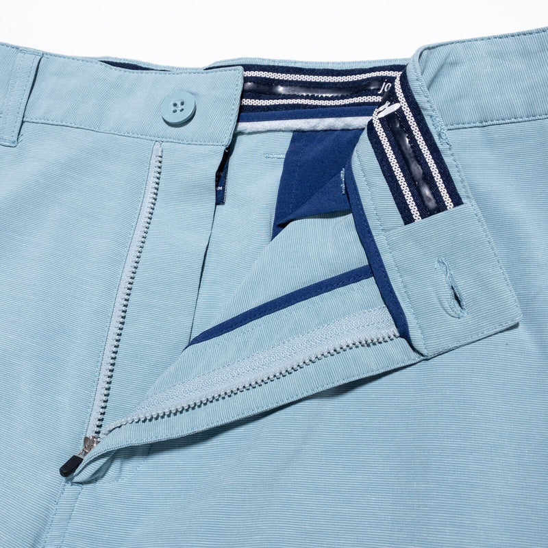johnnie-O Golf Shorts Men's 36 Blue Wicking Stretch Polyester Casual Calcutta