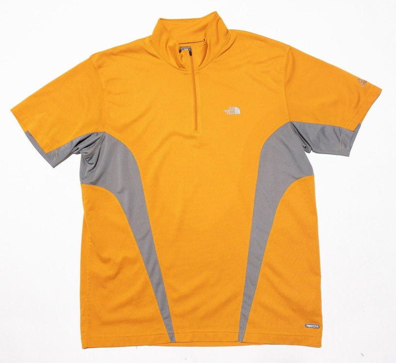 The North Face Men's XL 1/4 Zip Shirt VaporWick Summit Series Orange Outdoor