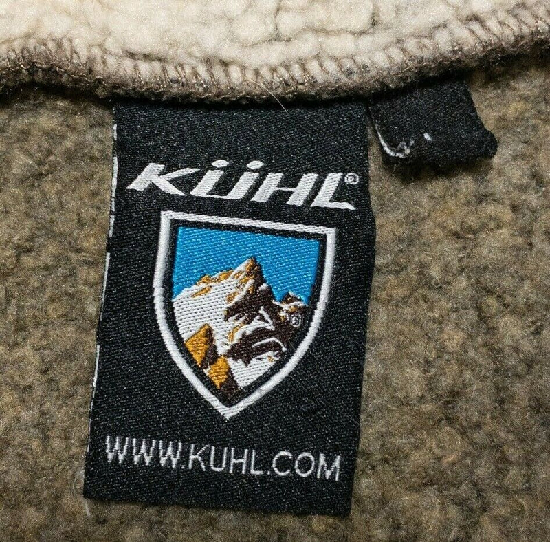 Kuhl Alfpaca Women's Large Sweater Jacket Fleece 1/4 Zip Pullover Brown