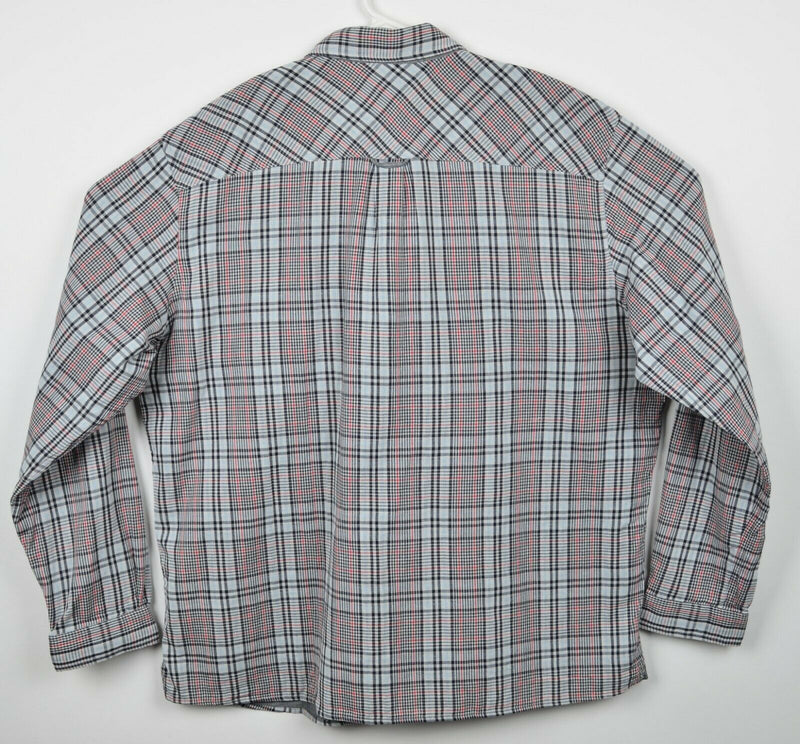Carbon 2 Cobalt Men's XL Black Red White Plaid Button-Front Flannel Shirt