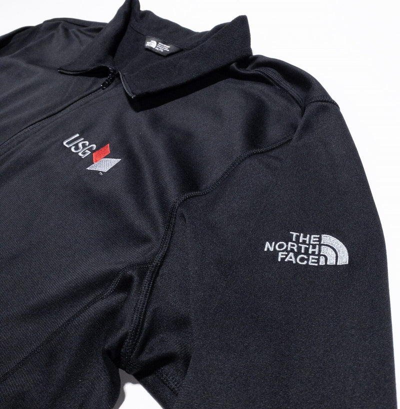 The North Face Jacket Men's 2XL Solid Black 1/4 Zip Pullover Wicking Stretch
