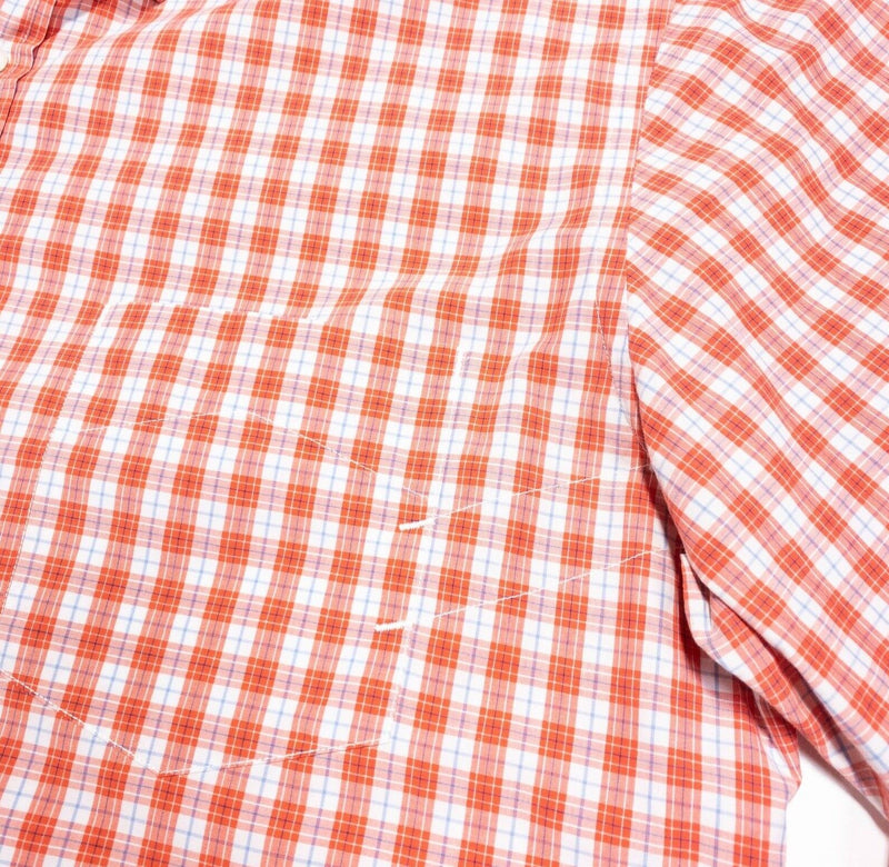 Billy Reid Shirt Large Men's Long Sleeve Red Check Button-Front Pocket Modern