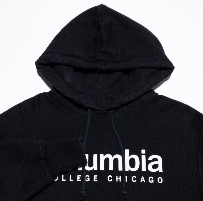 Columbia College Chicago Hoodie Men's Medium Champion Reverse Weave Black