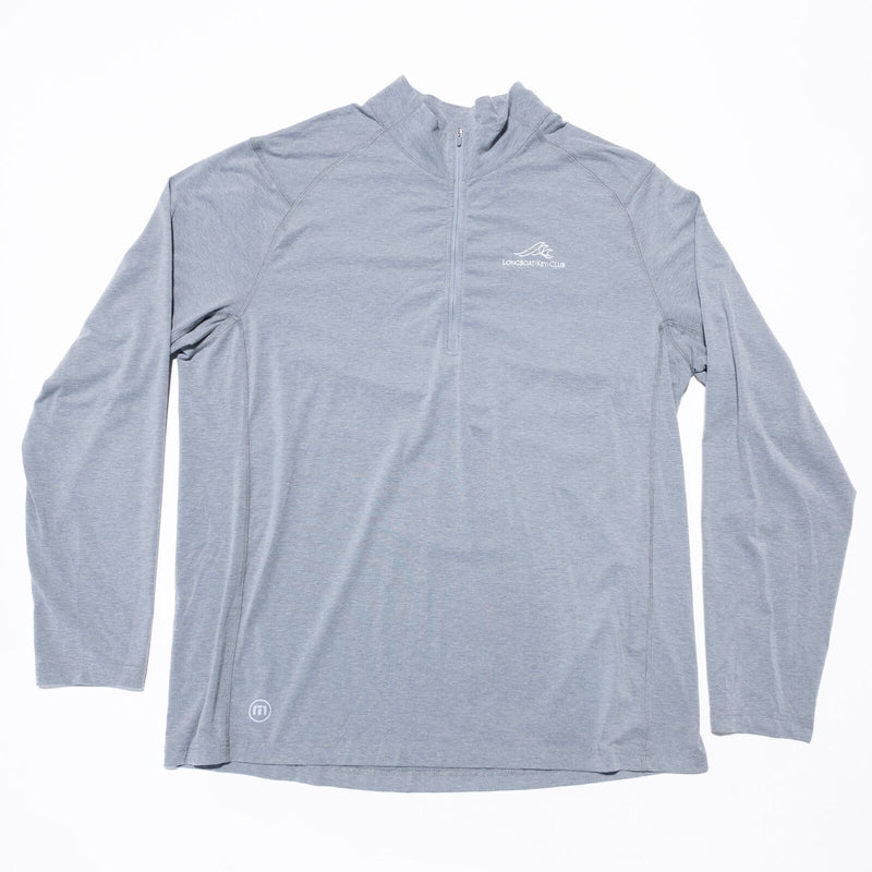 Travis Mathew 1/4 Zip Men's 2XL Pullover Gray Golf Wicking Stretch Polyester