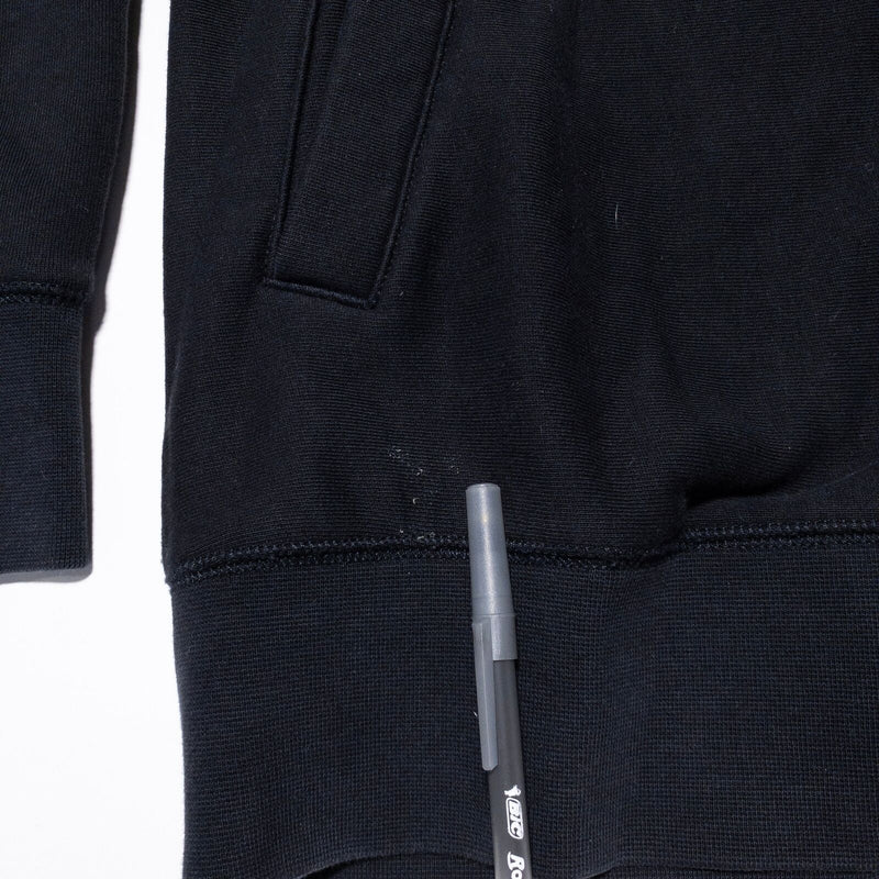 Burberry Brit Sweatshirt Men's 2XL Solid Black Full Zip Embroidered Logo