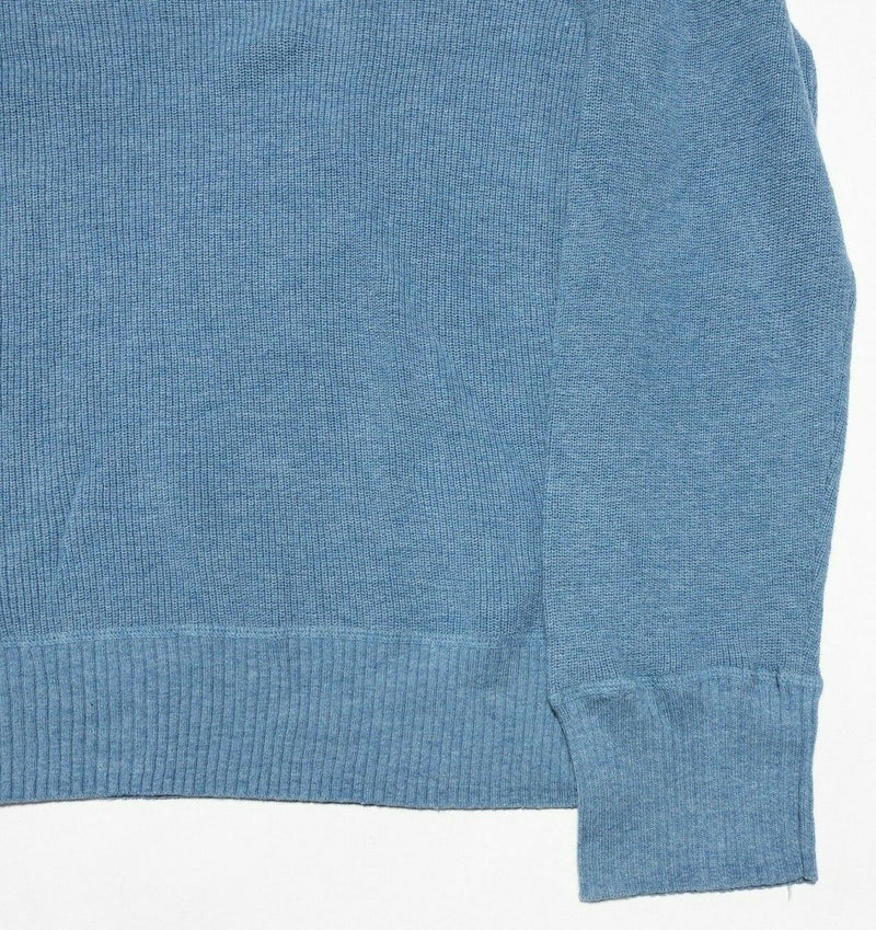 Bonobos Sweater Men's Large Merino Wool Blend Blue Crewneck Pullover Knit