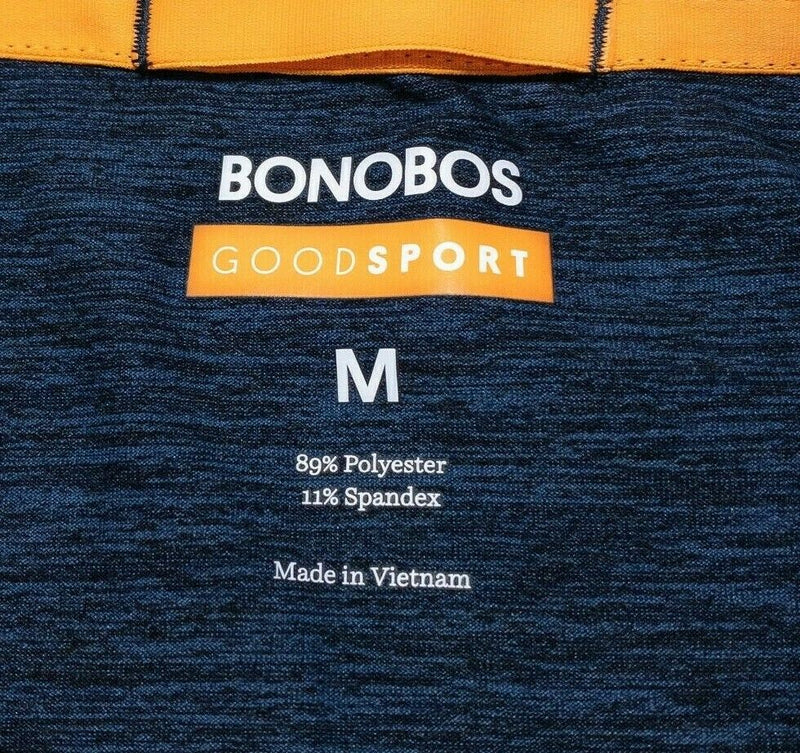 Bonobos GoodSport 1/4 Zip Pullover Blue Activewear Wicking Stretch Men's Medium