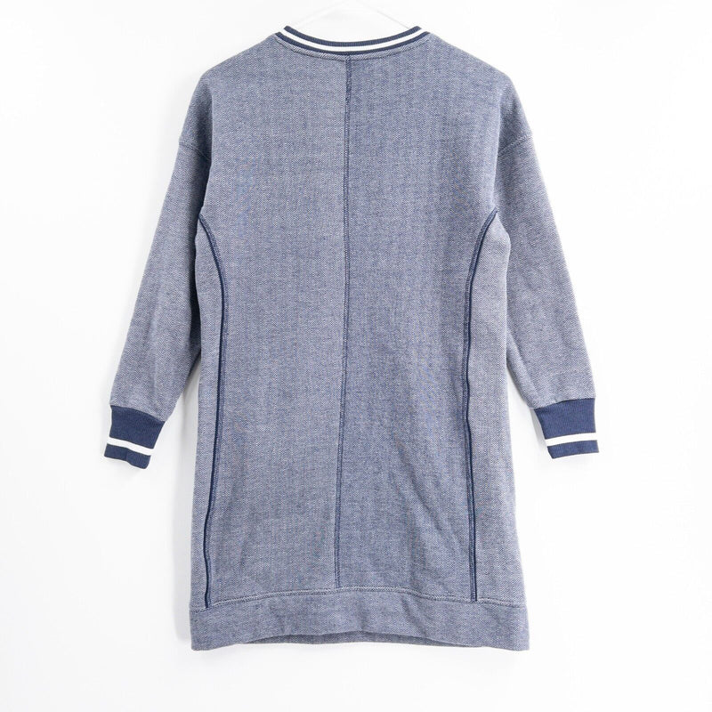 Vineyard Vines Sweatshirt Dress Women's Small Varsity Long Sleeve Blue Pockets