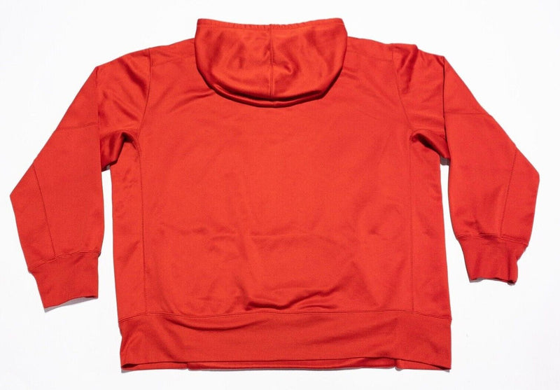 Nike Essential Hoodie Men's XL Pullover Sweatshirt Red Employee Center Swoosh