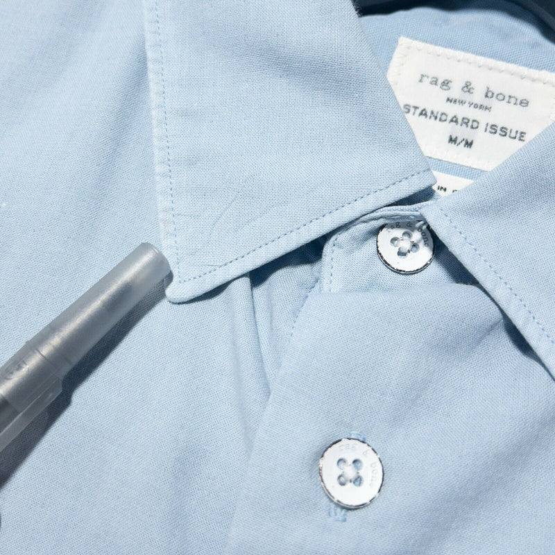 Rag & Bone Shirt Men's Medium Blue Standard Issue Long Sleeve Button-Front