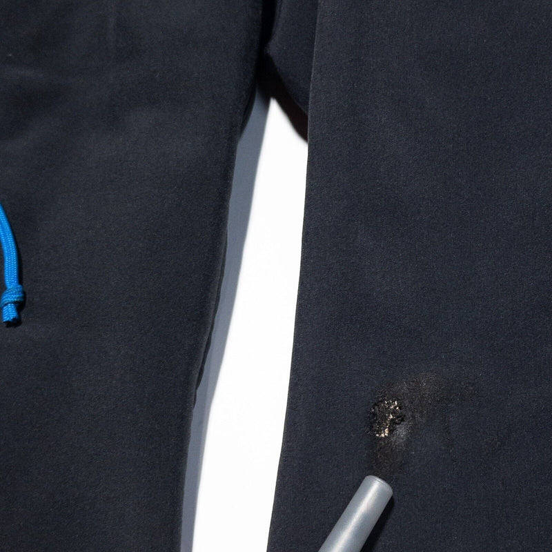 The North Face Softshell Jacket Men's Medium Full Zip Black Blue Fleece Lined