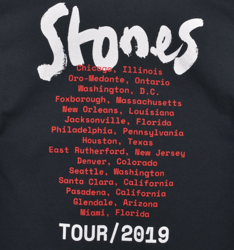 Rolling Stones Men's Sz Large Tour 2019 Band Double-Sided Red Tongue T-Shirt