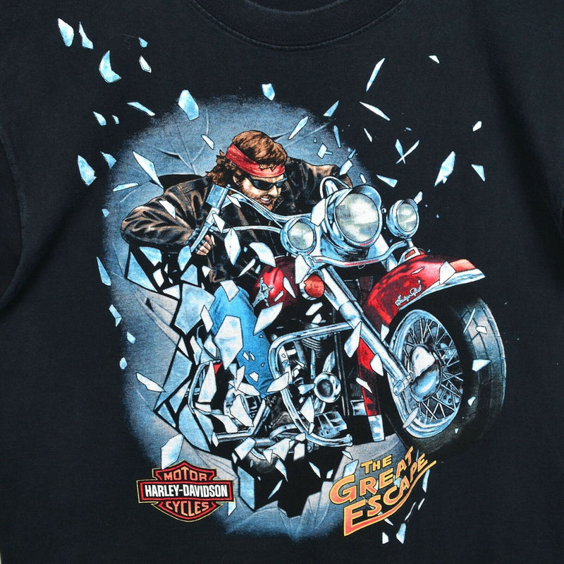 Harley-Davidson Men's Large The Great Escape 3D Biker Vintage 1995 T-Shirt