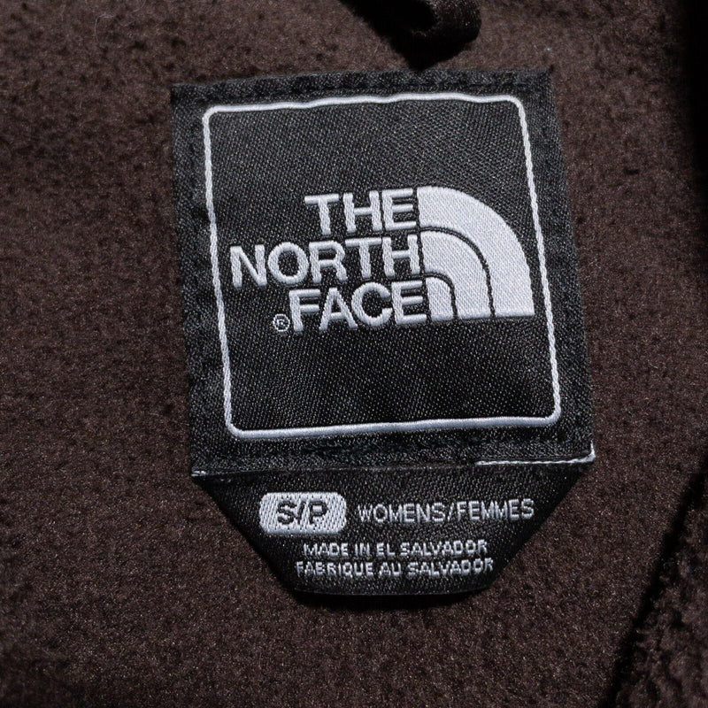 The North Face Denali Jacket Women's Small Hooded Full Zip Polartec Dark Brown