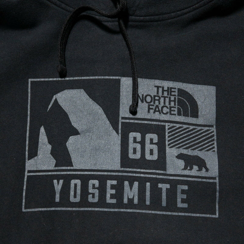 The North Face Yosemite Bear Rock Logo Black Pullover Hoodie Sweatshirt Men's XL