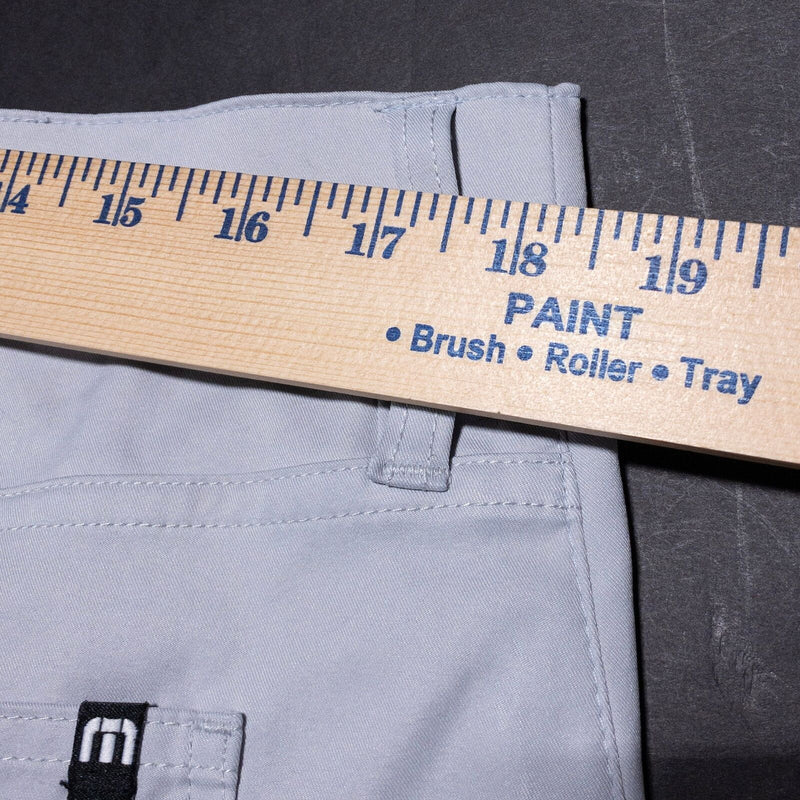 Travis Mathew Golf Pants Men's 36x32 Wicking Stretch Polyester Solid Light Gray