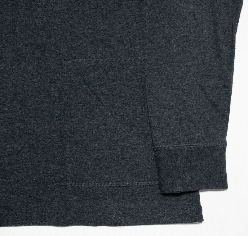 Billy Reid Sweater Men's Large Heather Gray Cotton Blend 1/4 Zip Pullover