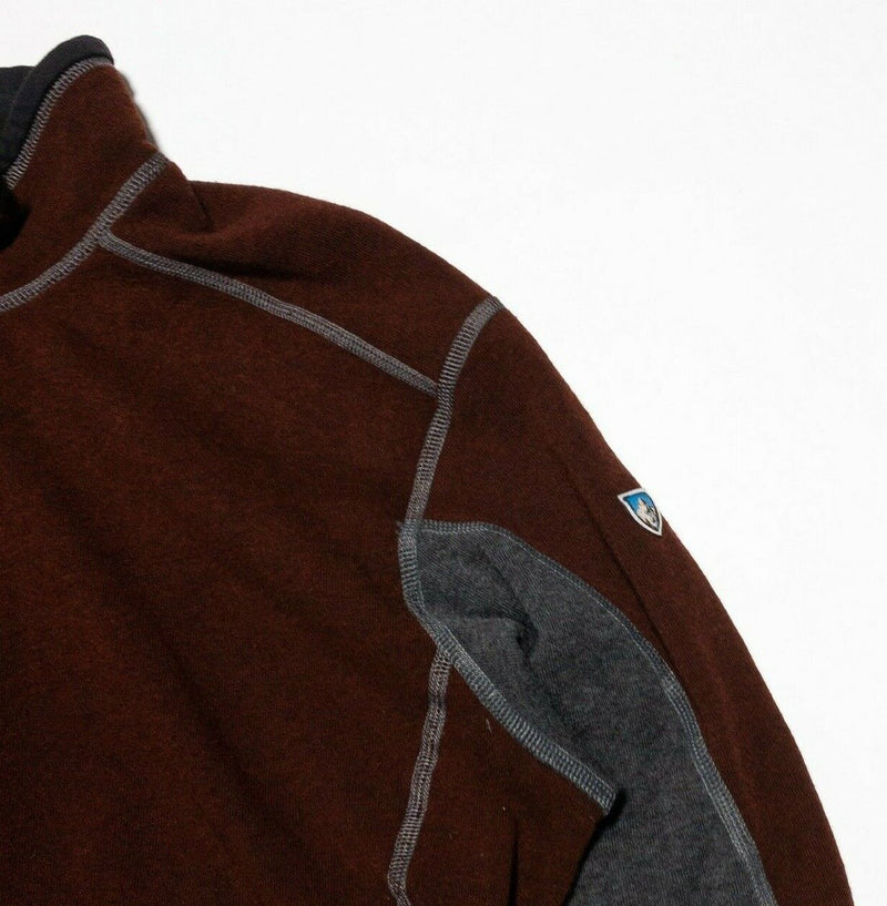 Kuhl Kashmira Jacket Men's XL 1/4 Zip Pullover Hiking Outdoor Red Rock Gray
