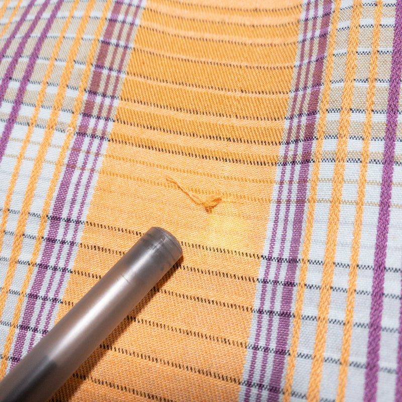 Robert Graham Shirt Men's XLT Tall Acid Wash Orange Purple Plaid Button-Up