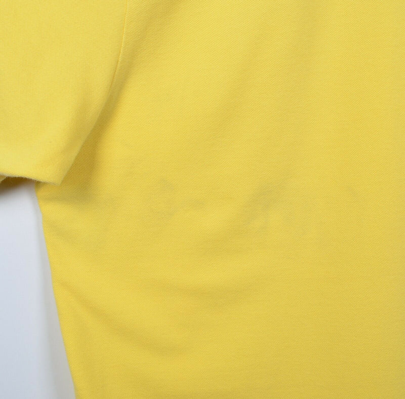 Criquet Men's XL Solid Light Yellow Cricket Insect Logo Short Sleeve Polo Shirt