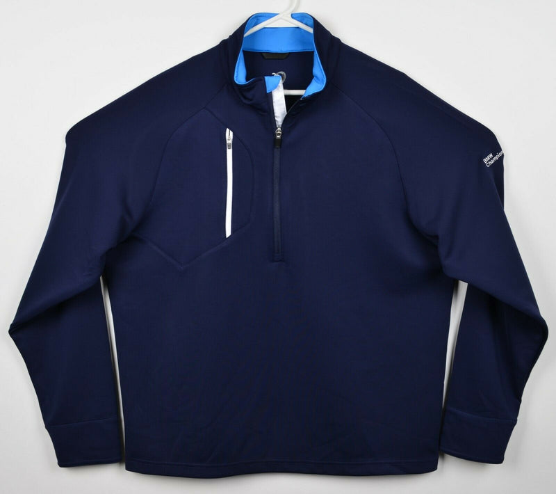 BMW Championship Men's Large Zero Restriction Tour Series Navy Half-Zip Jacket