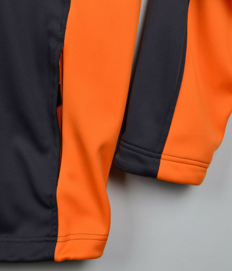 Zero Restriction Men's Large Tour Series Orange Gray Full Zip Lined Golf Jacket