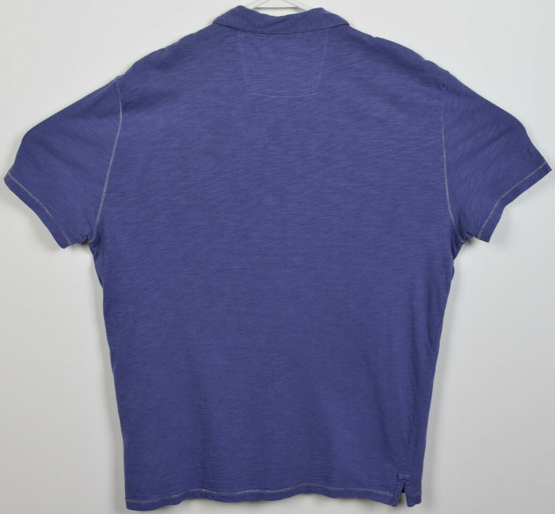 John Varvatos USA Men's Large Purple Peace Sign ✌️ Logo Designer Polo Shirt