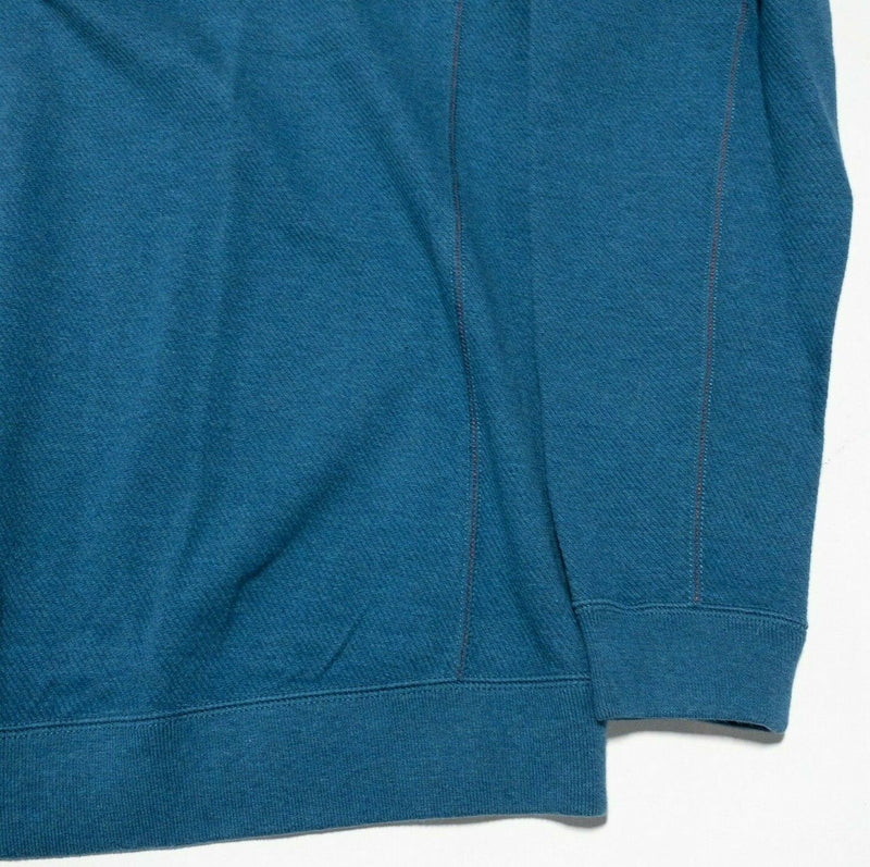 Tommy Bahama Reversible 1/4 Zip Sweatshirt Blue Maroon Men's LT (Large Tall)