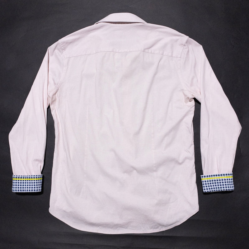 Butter Cloth Shirt Men's Large Flip Cuff Light Pink Button-Front Casual