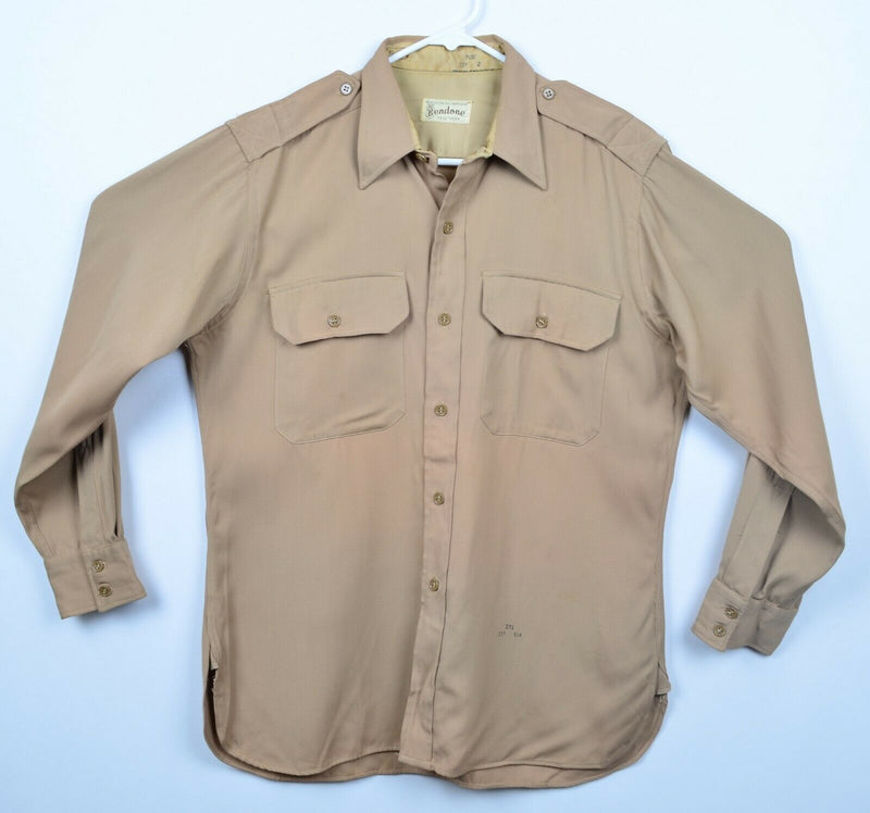 Vtg 60s Bendone Men's Sz 15.5 Medium Regulation Military Uniform Army Shirt